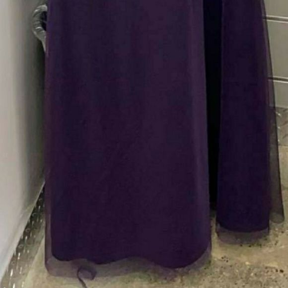 Adrianna Beaded Illusion Sheath Gown In Amethyst tailor - Picture 6 of 8